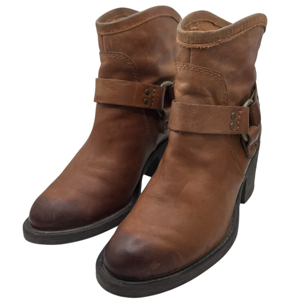 Lucky Brand Bambi Women’s Brown Leather Ankle Boots - Size 6